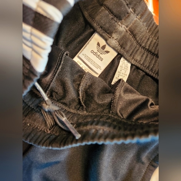 ADIDAS Black Adibreak Tear Away 3 Stripes  Snap Up Sides Track Pants - Picture 7 of 16